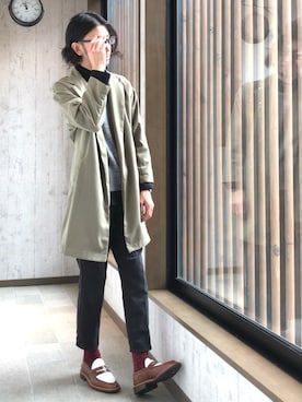 「トリッカーズ」｜「アイテム（アナログ腕時計）」を使った、平さん（メンズ・175cm）の冬コーディネート
