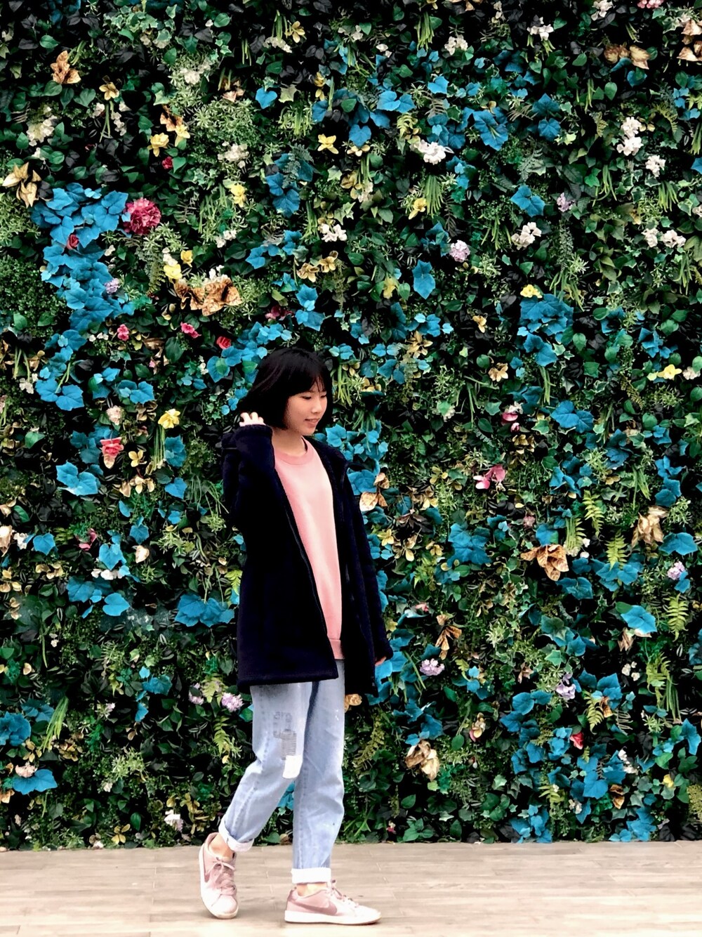 「ootd」｜「UNIQLOのアイテム（ピーコート、ブルー系）」を使った、nothopechenさん（レディース・156cm）の冬コーディネートの1枚目の写真