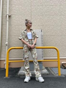 X-girl（エックスガール）のセットアップを使った人気ファッション 