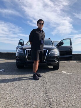 「海」｜「アイテム（ニットキャップ/ビーニー）」を使った、ともきさん（メンズ・165cm）の夏コーディネート