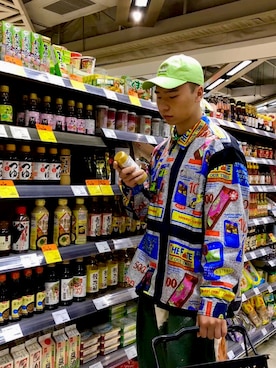 「MADNESSのアイテム（帽子）」を使った、N1NEL9さん（メンズ・185cm）の夏コーディネート