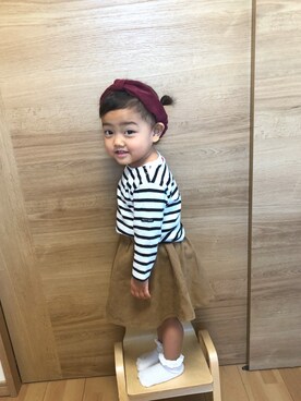 miya❤︎mioさん（キッズ・80cm）の秋コーディネート