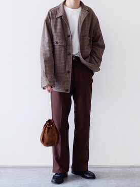 「ニコアンド」｜「アイテム（ミリタリージャケット）」を使った、ゆいとさん（メンズ・182cm）の春コーディネート