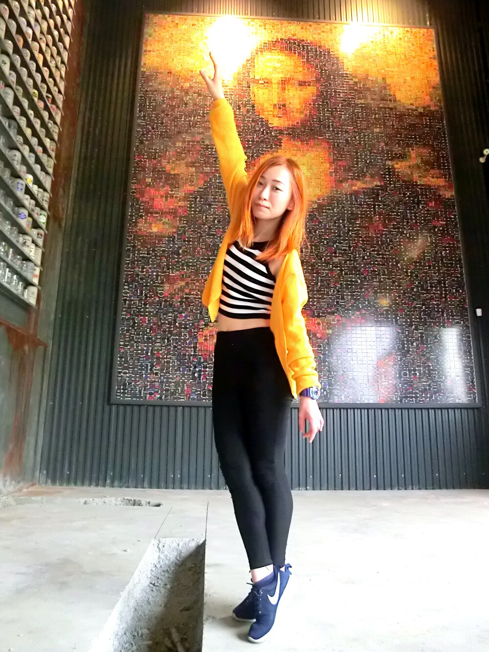 「ootd、outfit、summer、casual、streetstyle、Taiwan、girl」｜「NIKEのアイテム（スニーカー、ブルー系）」を使った、Rubyさん（レディース・157cm）の春コーディネートの1枚目の写真