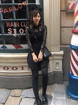 「黒猫」｜sa-さん（レディース・156cm）の秋コーディネート