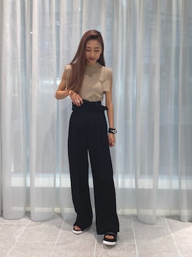 「アイテム（トップス）」を使った、Chikaさん（レディース・161cm・20代）の春コーディネート