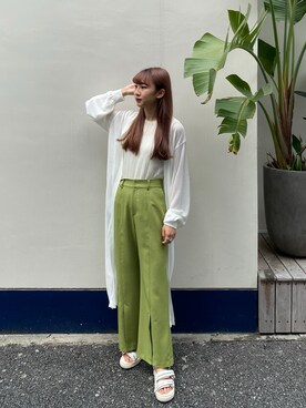 「アイテム（カーディガン/ボレロ）」を使った、Chikaさん（レディース・161cm）の春コーディネート