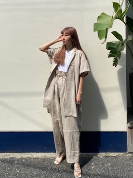 「08sircus（ゼロエイトサーカス）のアイテム」を使った、Chikaさん（レディース・161cm）の春コーディネート