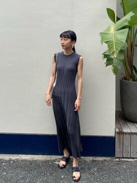 「CINOH（チノ）のアイテム（ワンピース/ドレス）」を使った、Chikaさん（レディース・161cm）の夏コーディネート