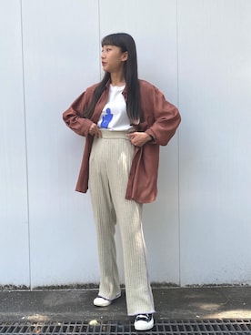 「アイテム（トップス）」を使った、Chikaさん（レディース・161cm・20代）の夏コーディネート