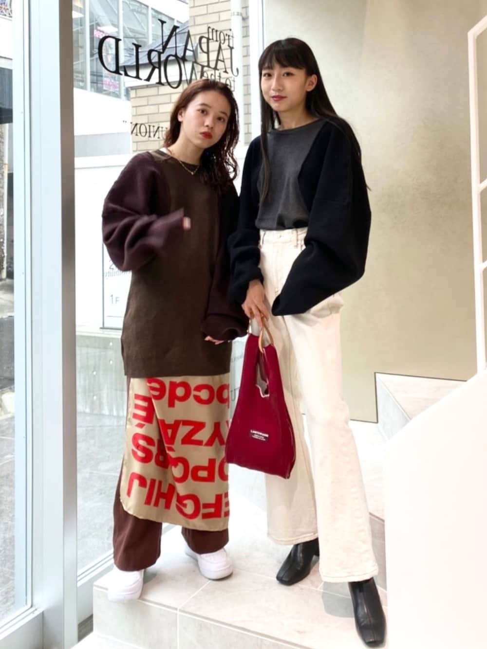 CLANEのニット/セーター（レッド系）を使った人気ファッション