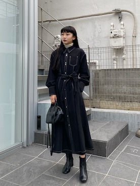 「アイテム（ワンピース/ドレス）」を使った、Chikaさん（レディース・161cm・20代）の冬コーディネート
