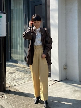 「08sircus（ゼロエイトサーカス）のアイテム」を使った、Chikaさん（レディース・161cm）の春コーディネート