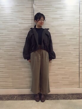「WINTER STYLE」｜「アイテム（トップス）」を使った、ダニエルさん（レディース・155cm）の冬コーディネート