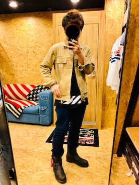 「RED KAP（レッドキャップ）のアイテム（ジャケット/アウター）」を使った、yuu imaiさん（メンズ・165cm）の冬コーディネート