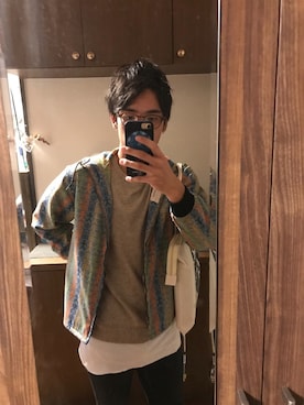 「沖縄」｜「アイテム（マウンテンパーカー）」を使った、Nissyさん（メンズ・177cm）の春コーディネート