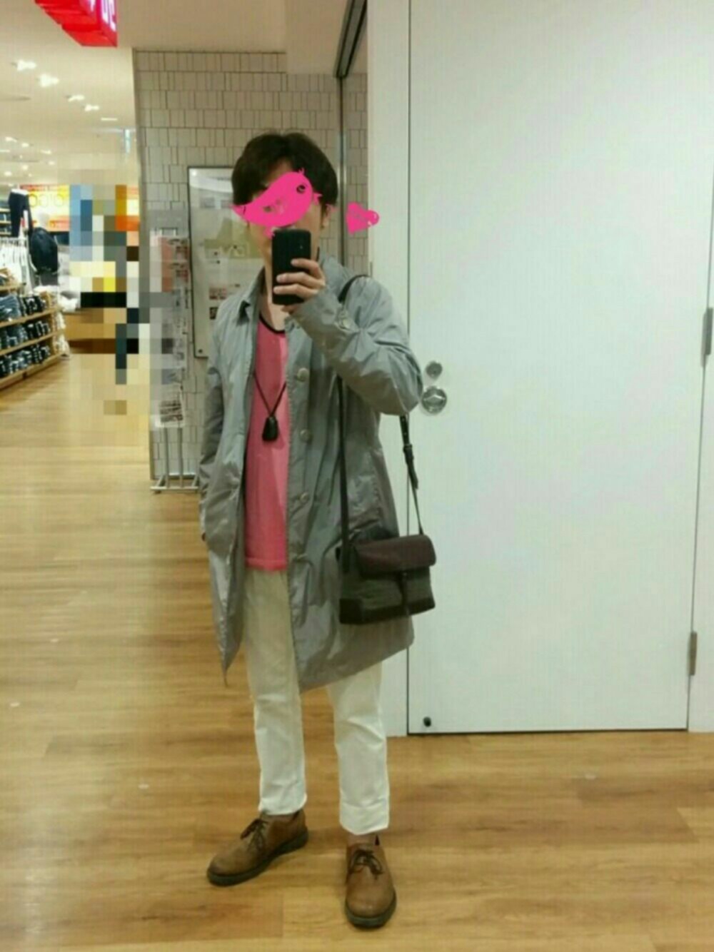 「ＧＷ」｜「no brandのアイテム（ステンカラーコート、シルバー系）」を使った、モモ之助さん（メンズ・162cm）の春コーディネートの1枚目の写真