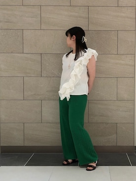 「Cepica（セピカ）のアイテム（パンツ）」を使った、marika.yさん（レディース・156cm）の夏コーディネート