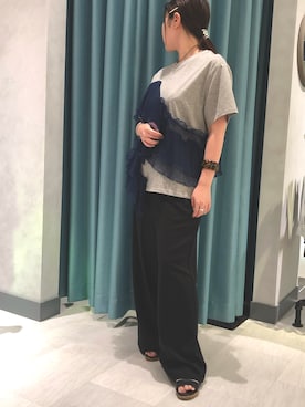 「Cepica（セピカ）のアイテム（パンツ）」を使った、marika.yさん（レディース・156cm）の夏コーディネート