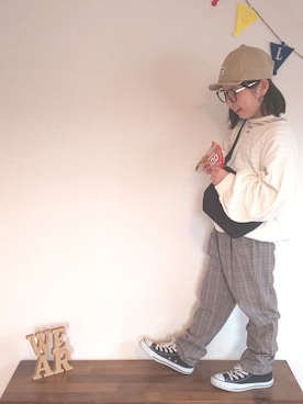 「ワッフル」｜ひまひなふわさん（キッズ・125cm）の春コーディネート