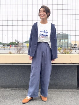 「2021春新作」｜まこさん（レディース・163cm）の春コーディネート