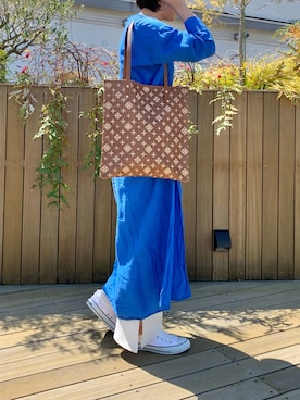 「SHENERY（シーナリー）のアイテム（シャツワンピース）」を使った、claraさん（レディース・164cm）の春コーディネート