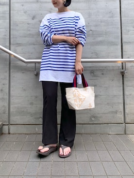 「orcival」｜「アイテム（スラックス）」を使った、claraさん（レディース・164cm）の夏コーディネート