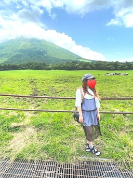 「シースルー」｜「アイテム（キャスケット）」を使った、ちーちゃん❥さん（レディース・155cm）の夏コーディネート