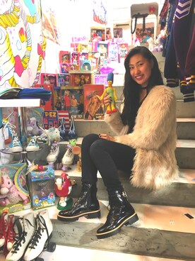 Stephany さん（レディース・173cm）の冬コーディネート