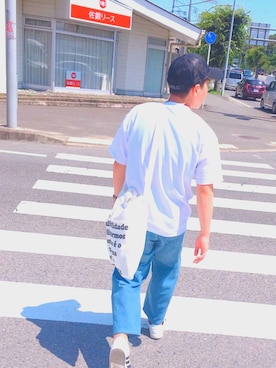 「しまむら（シマムラ）のアイテム（バッグ）」を使った、ようまろさん（メンズ・165cm）の夏コーディネート