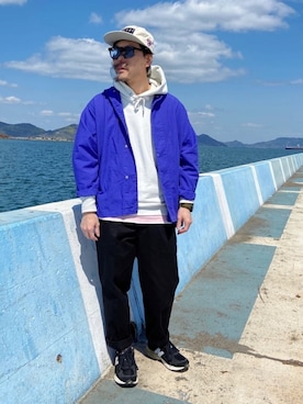 「C.E（シーイー）のアイテム（帽子）」を使った、Ko_Seさん（メンズ・173cm）の春コーディネート