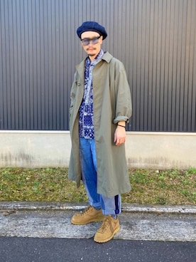 「BEAMS（ビームス）のアイテム（その他アウター）」を使った、Ko_Seさん（メンズ・173cm）の冬コーディネート