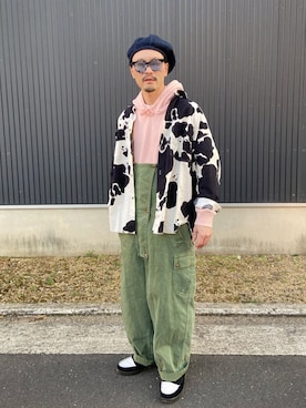 「masterkey（マスターキー）のアイテム（サロペット/オーバーオール）」を使った、Ko_Seさん（メンズ・173cm）の春コーディネート