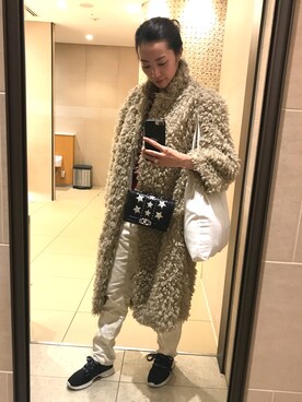 「MAISON SCOTCH（メゾンスコッチ）のアイテム（パンツ）」を使った、risaaxoxoさん（レディース・172cm）の冬コーディネート