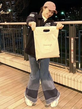 「VAN（バン）のアイテム（ジャケット/アウター）」を使った、risaaxoxoさん（レディース・172cm）の冬コーディネート