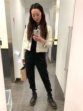「アイテム（デニムジャケット）」を使った、risaaxoxoさん（レディース・172cm・20代）の春コーディネート