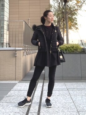 「平成最後のWEARISTAセンバツ」｜「アイテム（ダウンジャケット/コート）」を使った、risaaxoxoさん（レディース・172cm）の春コーディネート