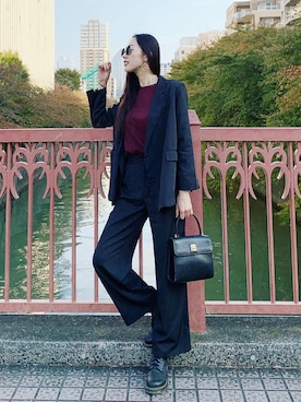 「DEICY（デイシー）のアイテム（その他パンツ）」を使った、risaaxoxoさん（レディース・172cm）の秋コーディネート