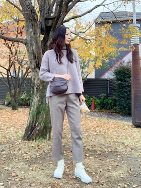 「DEICY（デイシー）のアイテム（その他パンツ）」を使った、risaaxoxoさん（レディース・172cm）の秋コーディネート