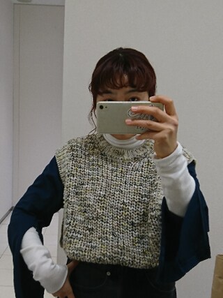 6（ロク）の「＜6(ROKU)＞MIX KNIT VEST/ベスト（ベスト）」 - WEAR