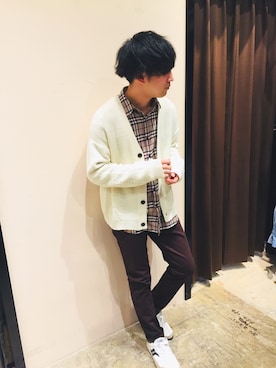 「Confirm（コンファーム）のアイテム」を使った、コンファーム・イルズ 前橋さん（メンズ・175cm）の冬コーディネート