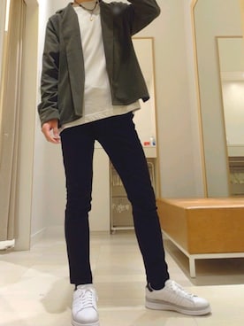 「Y's（ワイズ）のアイテム（スニーカー）」を使った、Payaoさん（メンズ・179cm）の秋コーディネート
