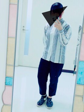 「アイテム（スリッポン）」を使った、nana.さん（レディース・159cm・10代）の春コーディネート