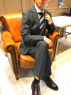 ネクタイを使った ブリティッシュスタイル のメンズ人気ファッションコーディネート Wear