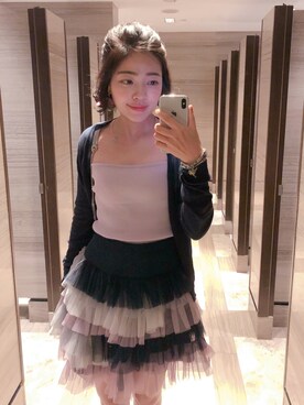 「asos（エイソス）のアイテム（スカート、パープル系）」を使った、Nguyễn TrangChimさん（レディース）の夏コーディネート