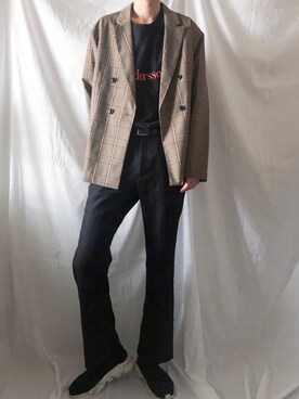 「ANDERSSON BELL（アンダースンベル）のアイテム（トップス）」を使った、だいりーさん（メンズ・180cm）の秋コーディネート