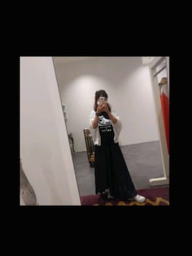 「BLACK SCORE（ブラックスコア）のアイテム」を使った、やま あやさん（レディース・154cm）の夏コーディネート