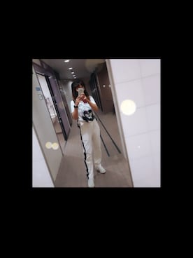 「BLACK SCORE（ブラックスコア）のアイテム」を使った、やま あやさん（レディース・154cm）の夏コーディネート