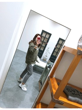 「blanc basque（ブランバスク）のアイテム（パンツ）」を使った、やま あやさん（レディース・154cm）の冬コーディネート