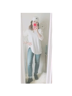 白tシャツ デニム のレディース人気ファッションコーディネート Wear